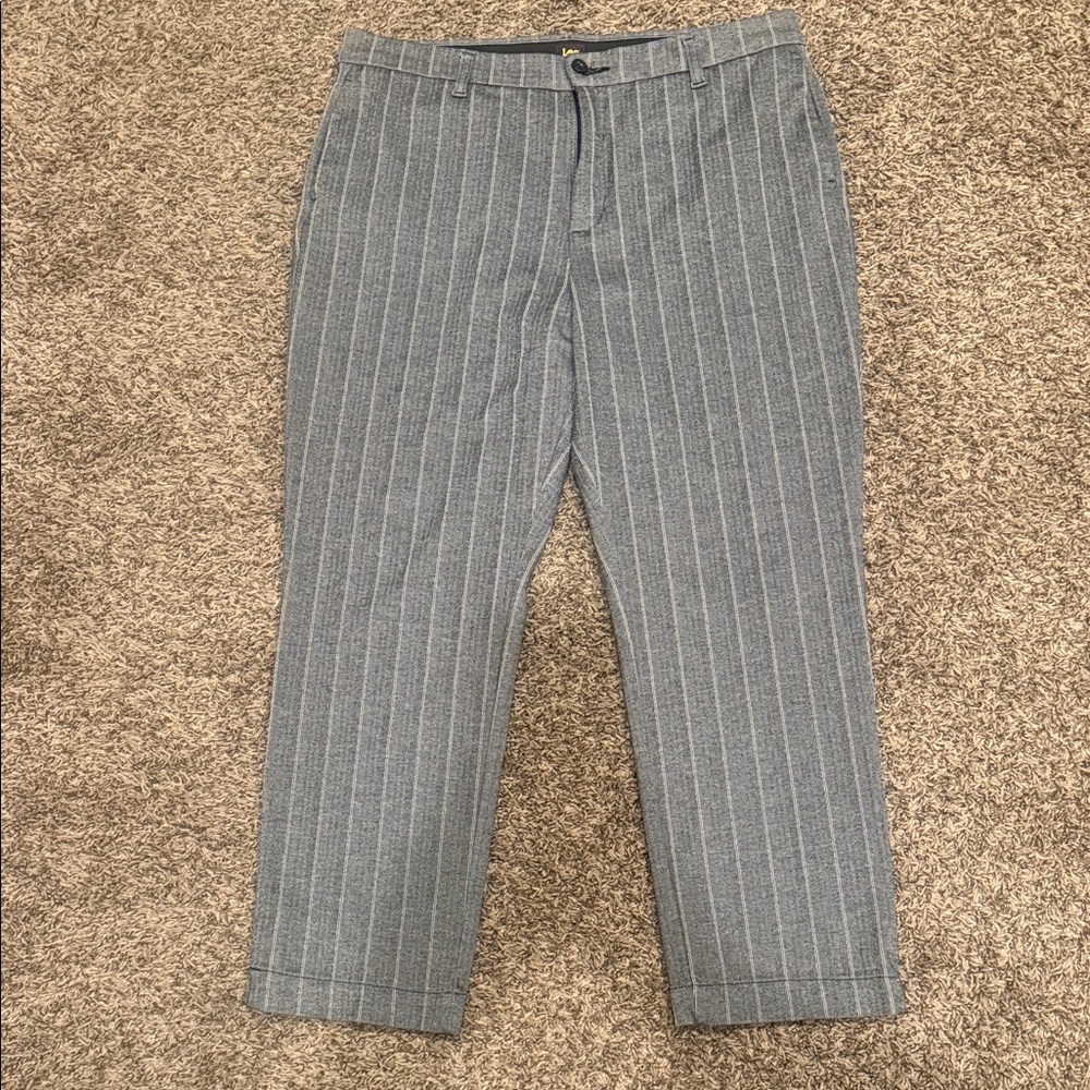Lee Women's Gray Pinstripe Trousers